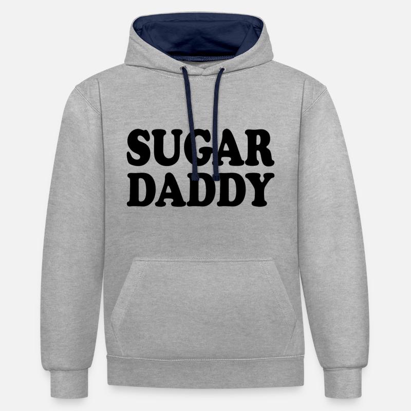 Sugar daddy - Sweat à capuche contrasté - gris chiné/bleu marine
