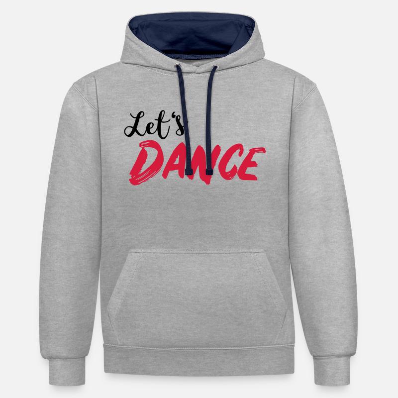 Let's DANCE - Dansons - Sweat à capuche contrasté - gris chiné/bleu marine