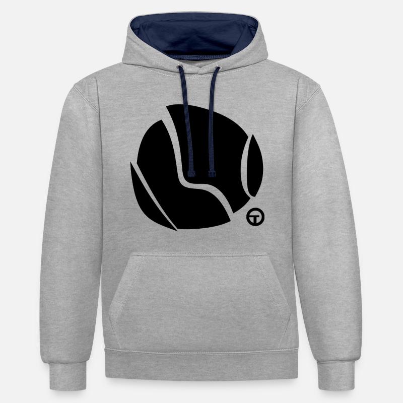 Forme1 - Sweat à capuche contrasté - gris chiné/bleu marine