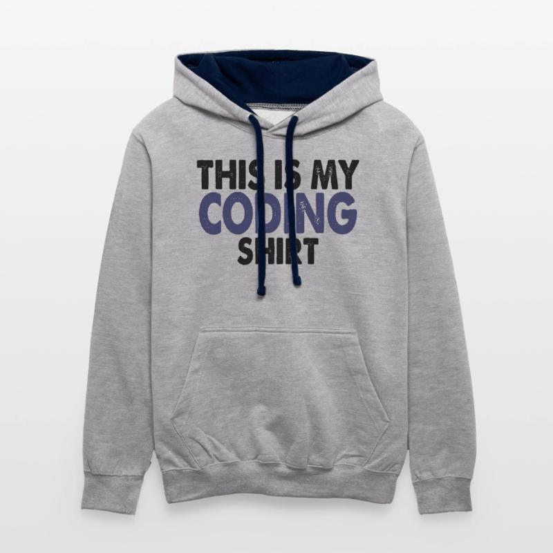Coding nerd computer programming Contrast hoodie