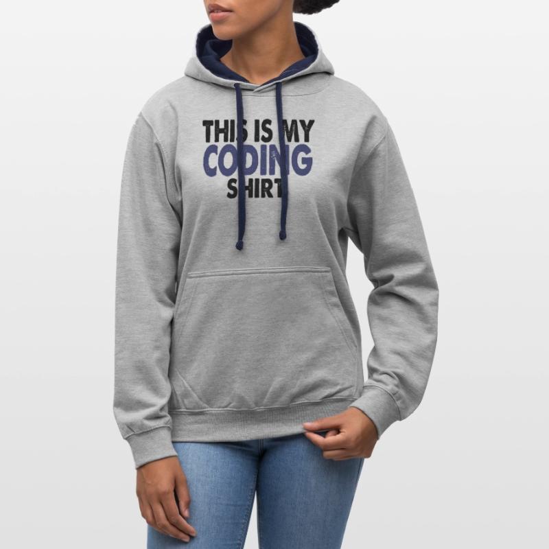 Coding nerd computer programming Contrast hoodie