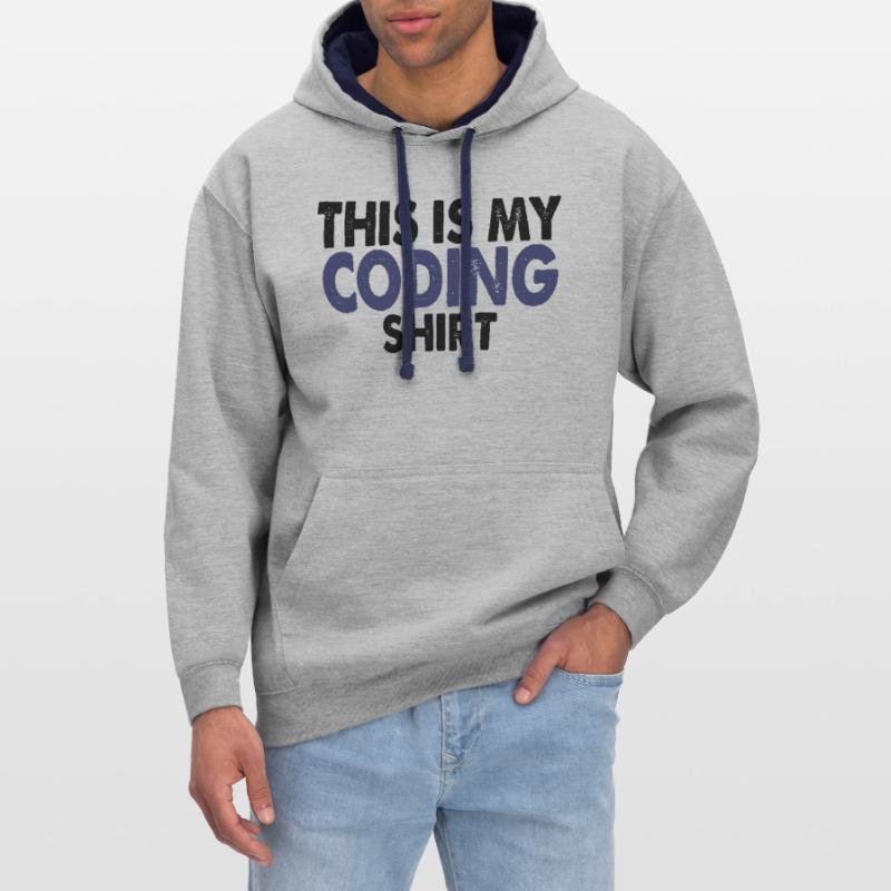 Coding nerd computer programming Contrast hoodie