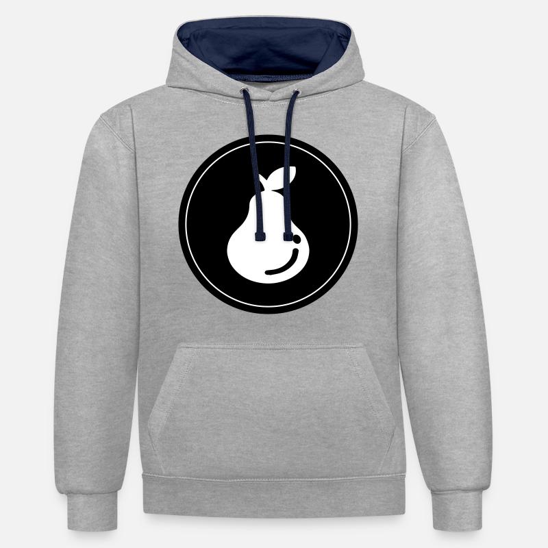 Pear Fruit - Contrast hoodie - heather grey/navy