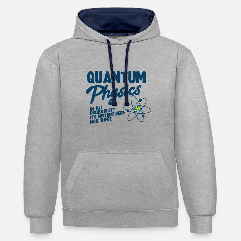 Quantum physics Physics Atom molecule - Contrast hoodie - heather grey/navy