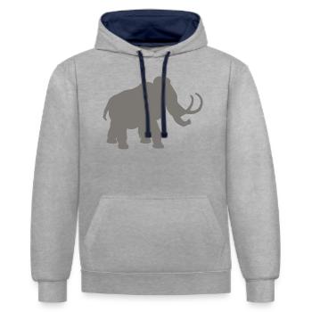 Mammut - Kontrast-Hoodie - Grau meliert/Navy - Vorne - Liana (172cm) & Jaron (178cm)