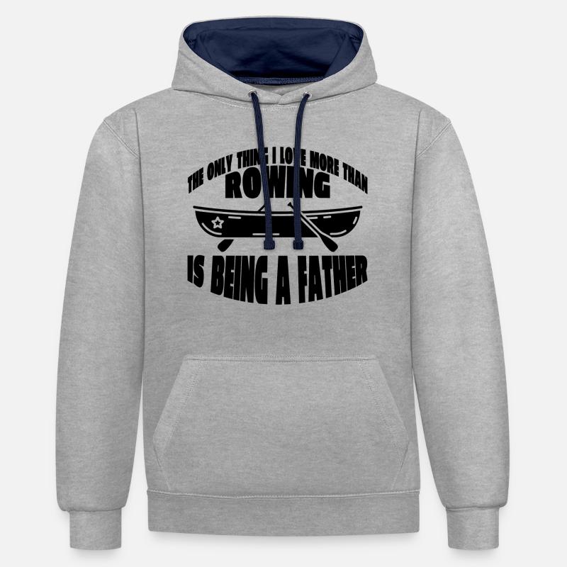 Canottaggio Canottaggio Canottaggio Canottaggio Canottaggio Squadra di canottaggio - Felpa con cappuccio in contrasto cromatico - grigio melange/navy