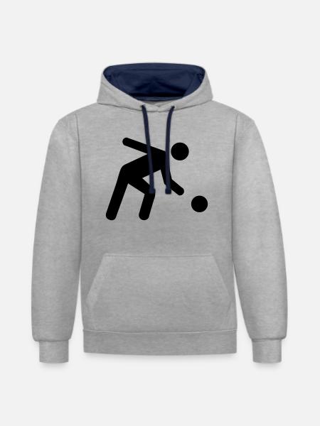 Skittles - Contrast hoodie - heather grey/navy