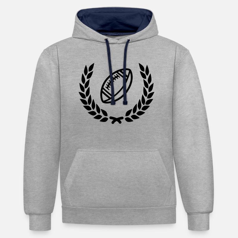 rugby - Contrast hoodie - heather grey/navy