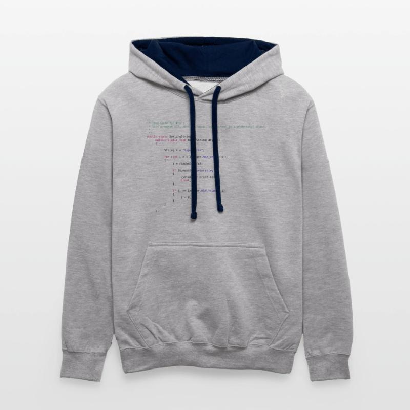 lustiger Java Code zum Sortieren Kontrast-Hoodie