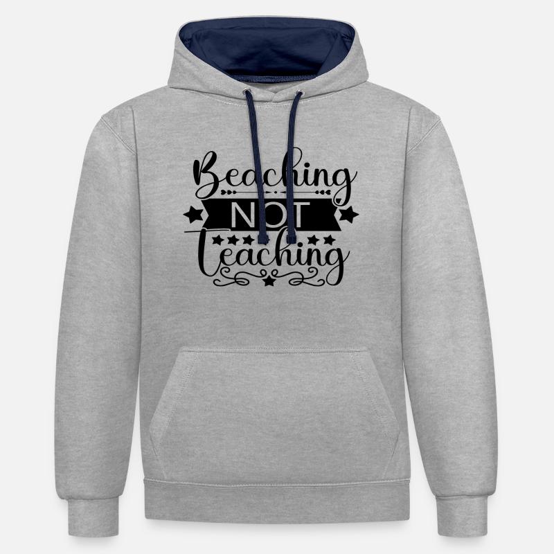 Échouer sans enseigner - Sweat à capuche contrasté - gris chiné/bleu marine
