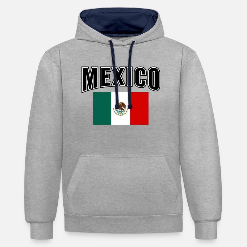Mexico - Contrast hoodie - heather grey/navy