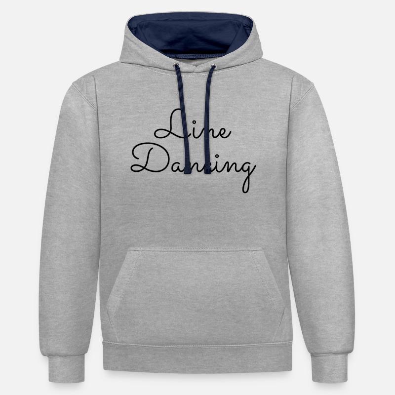 Danse Musique de danse - Sweat à capuche contrasté - gris chiné/bleu marine