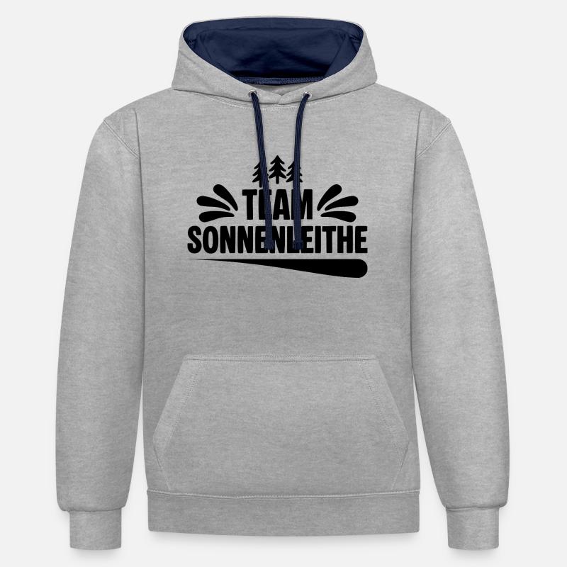 Team Schwarzenberg Sonnenleithe - Kontrast-Hoodie - Grau meliert/Navy