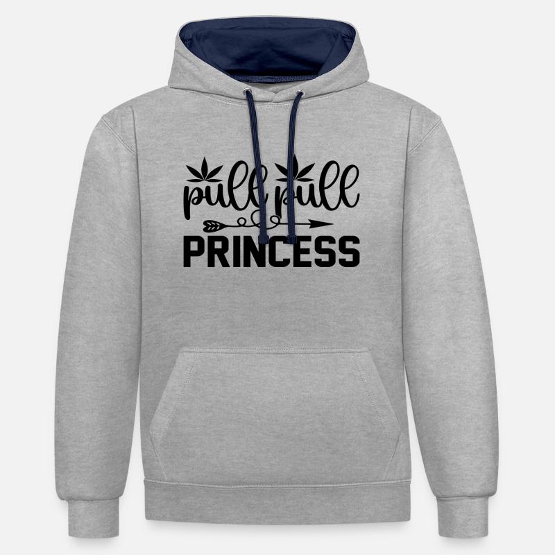 pull pull Princess - Kontrast-Hoodie - Grau meliert/Navy