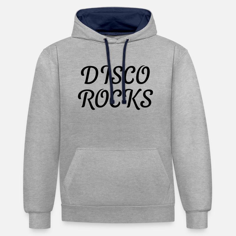 Danse Musique de danse - Sweat à capuche contrasté - gris chiné/bleu marine