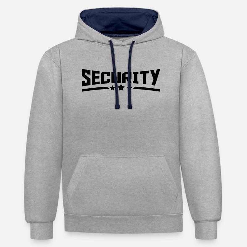 security_design_star_r1 - Sweat à capuche contrasté - gris chiné/bleu marine