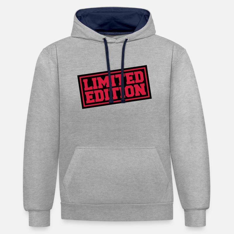 Cool Limited Edition Design - Sweat à capuche contrasté - gris chiné/bleu marine