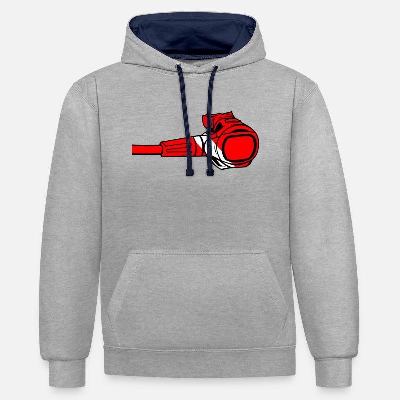 Régulateur - Sweat à capuche contrasté - gris chiné/bleu marine