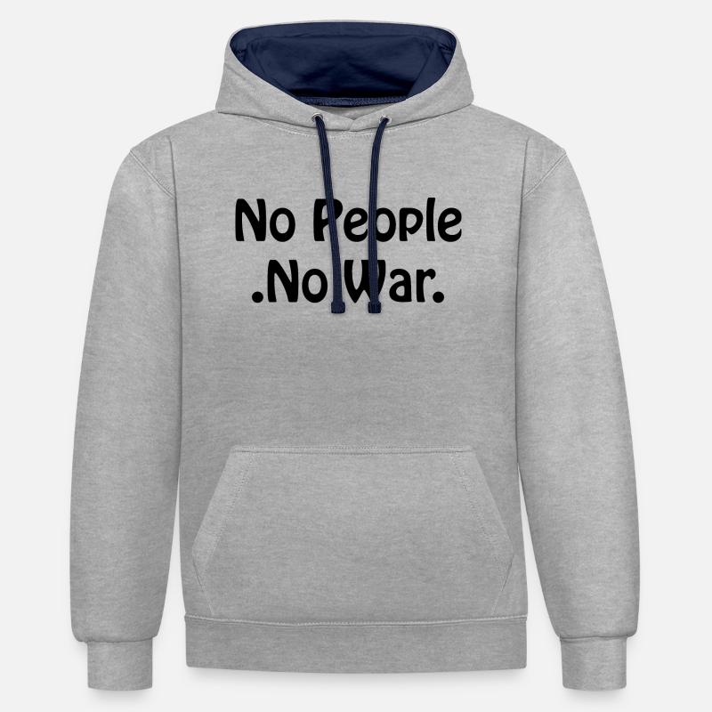 boardgame chess backgammon game night - Kontrast-Hoodie - Grau meliert/Navy