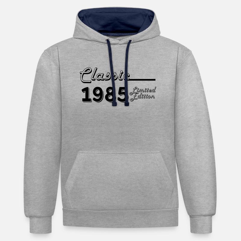 Classic 1985 édition limitée - Sweat à capuche contrasté - gris chiné/bleu marine