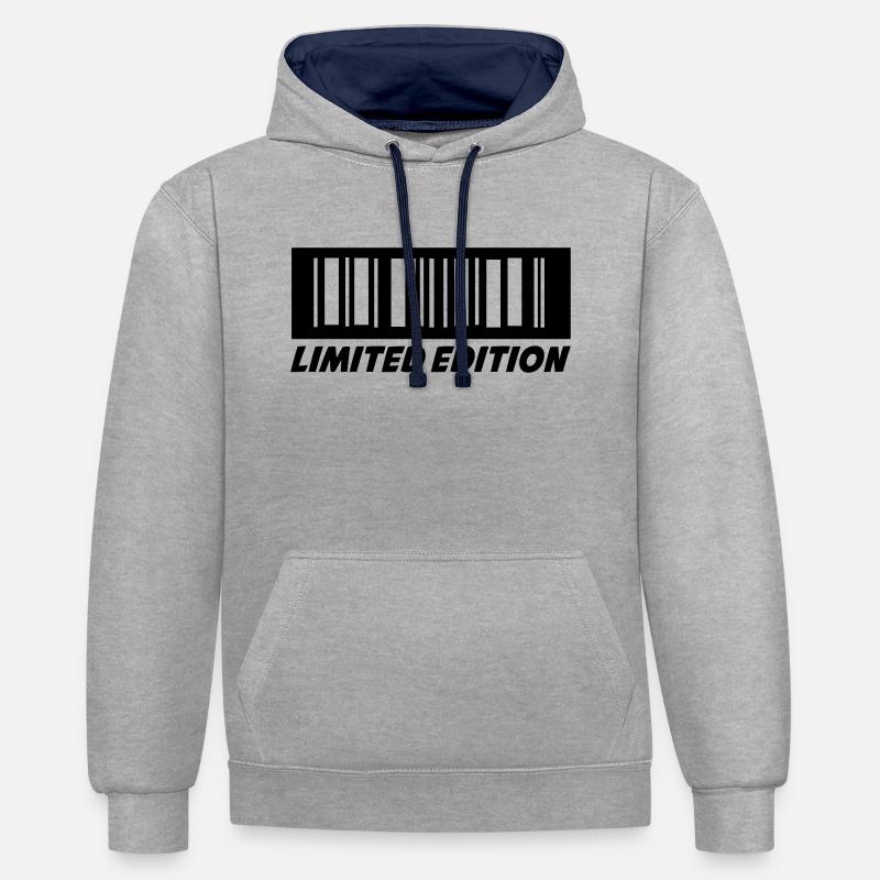 barcode_02 - Contrast hoodie - heather grey/navy