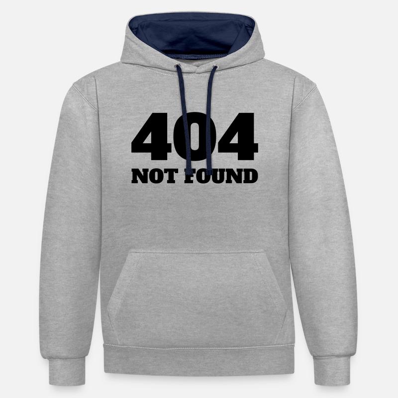 développeur / informatique / informaticien / - Sweat à capuche contrasté - gris chiné/bleu marine