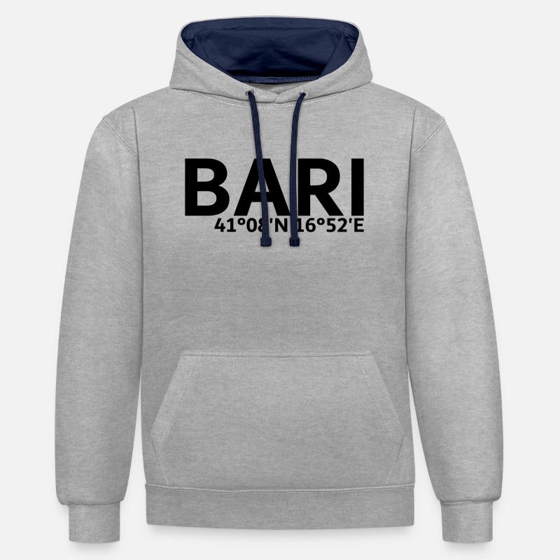 Bari coordinates - Contrast hoodie - heather grey/navy