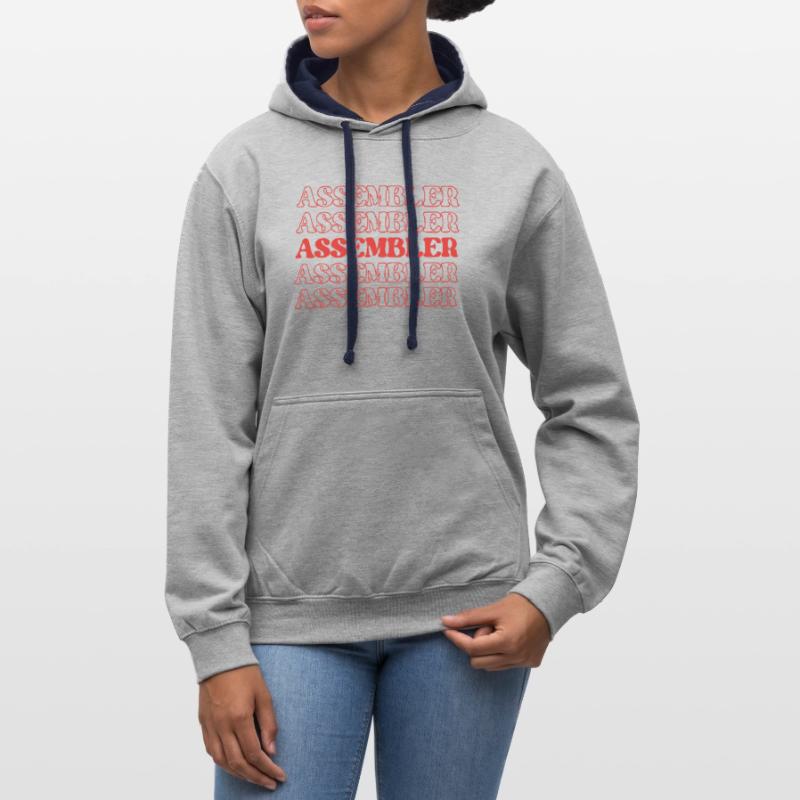 Assembler Fabricator Assembler Constructor Maker Kontrast-Hoodie