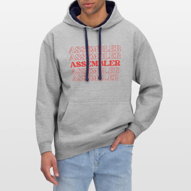 Assembler Fabricator Assembler Constructor Maker Kontrast-Hoodie