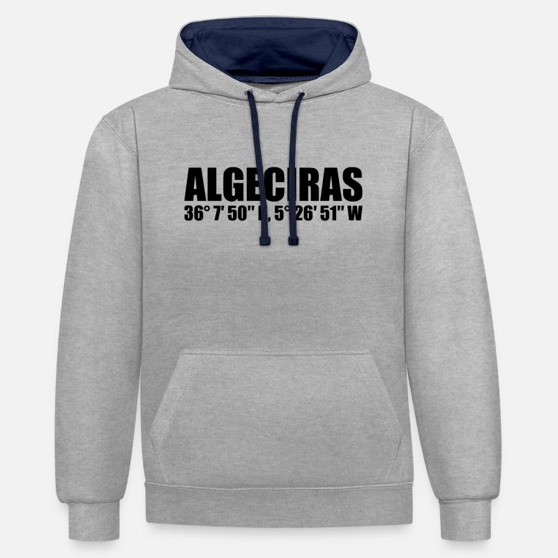 Coordonnées Algésiras - Sweat à capuche contrasté - gris chiné/bleu marine