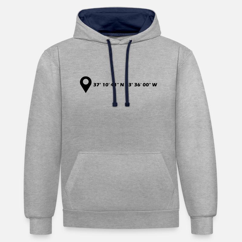 Granada coordinates - Contrast hoodie - heather grey/navy