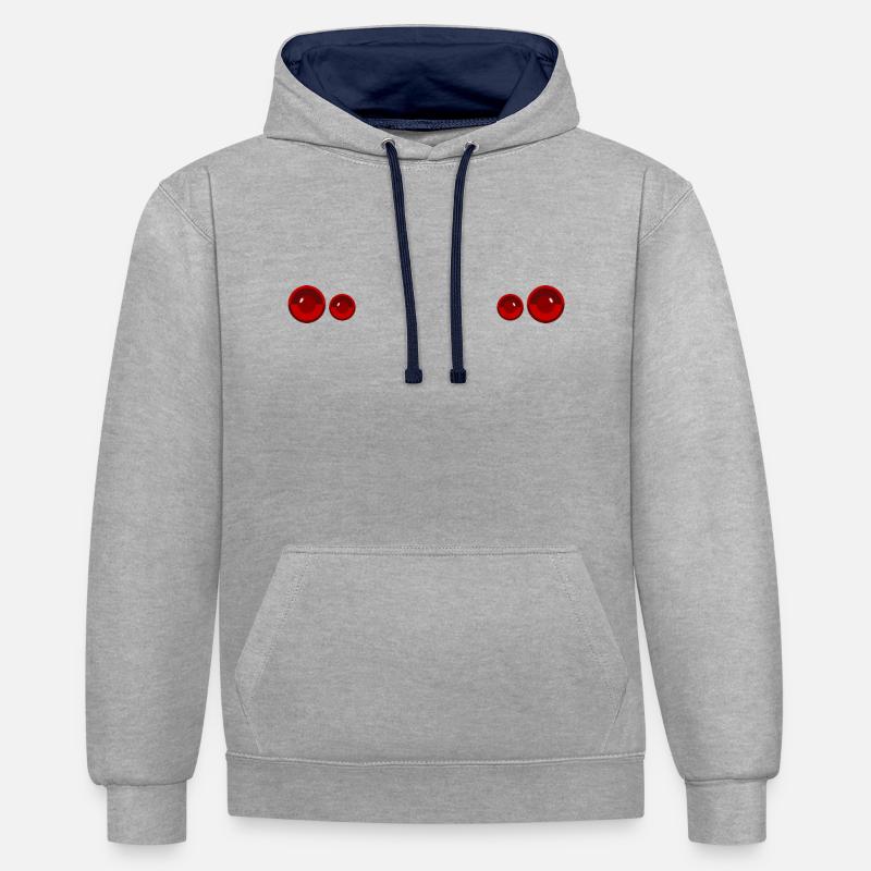 Feux arrière GTR R34 - Sweat à capuche contrasté - gris chiné/bleu marine