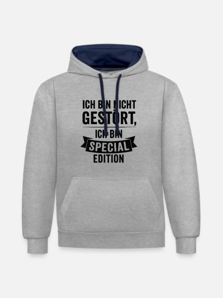 I'm Special Edition - Contrast hoodie - heather grey/navy