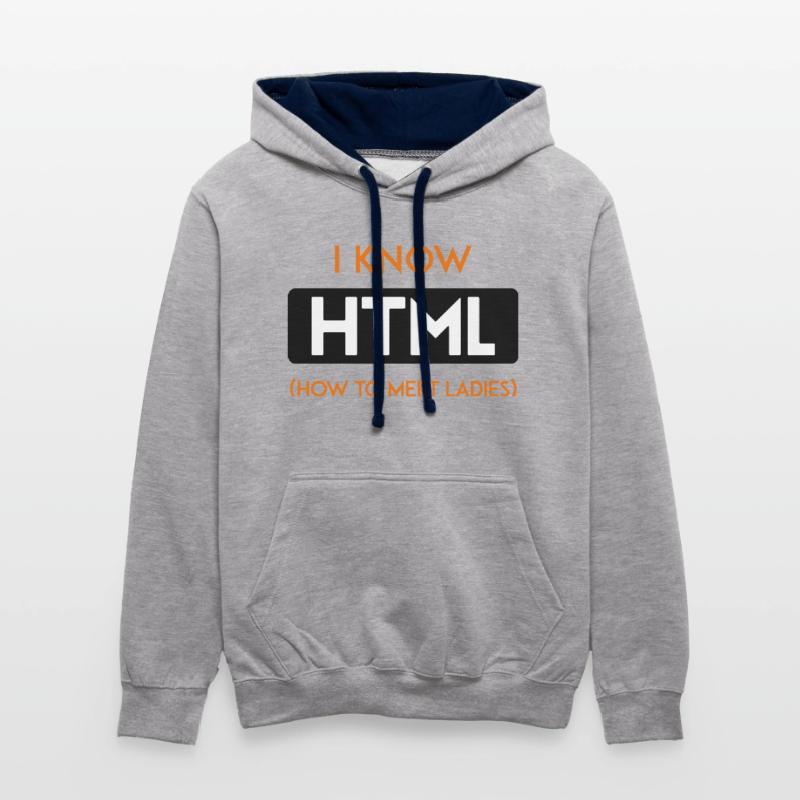 HTML web developer entwickler CSS Programmierer Kontrast-Hoodie