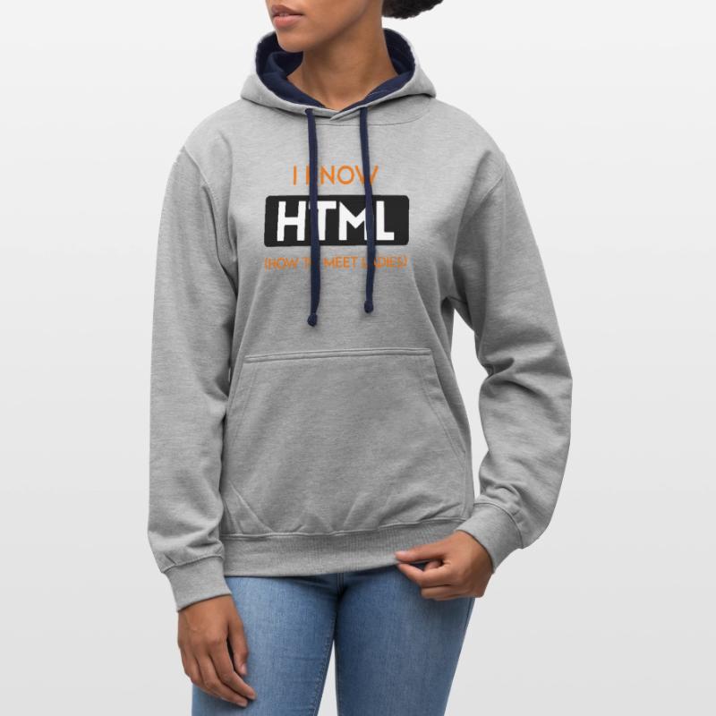 HTML web developer entwickler CSS Programmierer Kontrast-Hoodie