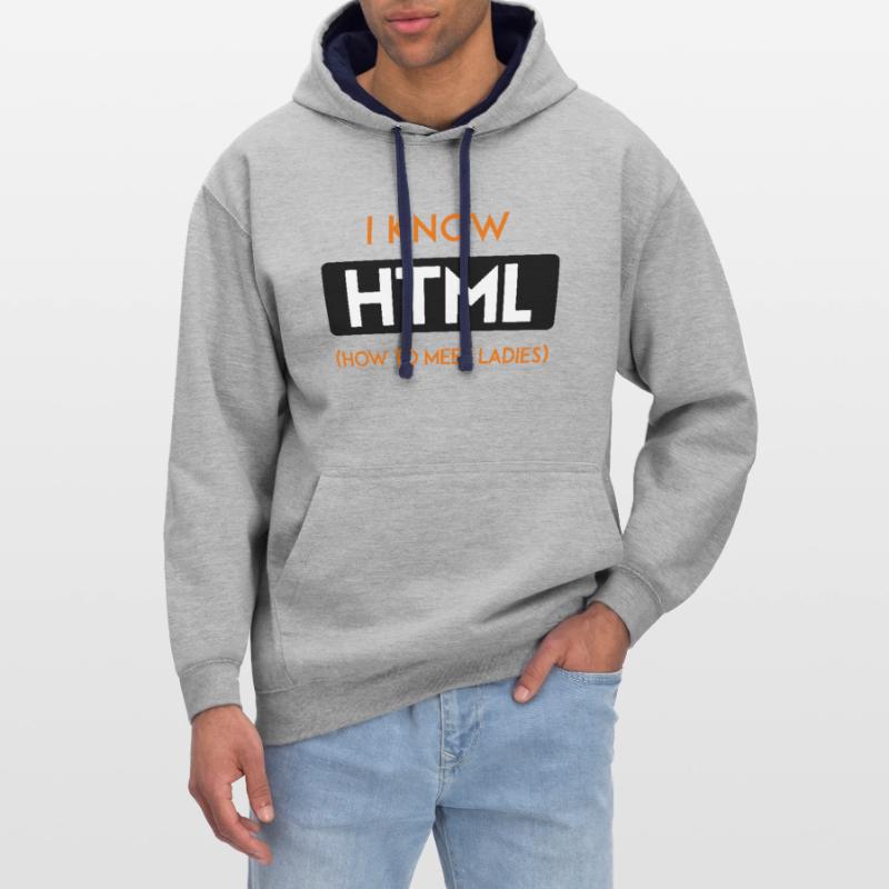 HTML web developer entwickler CSS Programmierer Kontrast-Hoodie