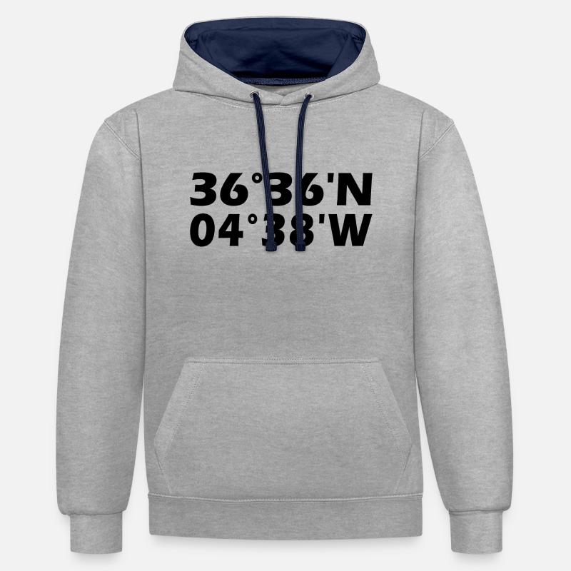 Coordonnées de Mijas - Sweat à capuche contrasté - gris chiné/bleu marine