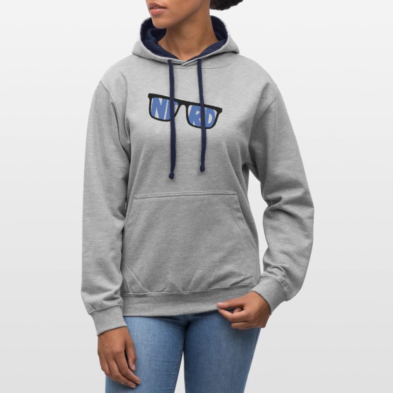 nerd coder server download cyberspace programmer Kontrast-Hoodie