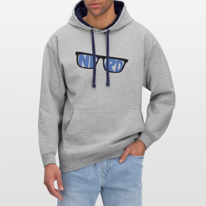 nerd coder server download cyberspace programmer Kontrast-Hoodie