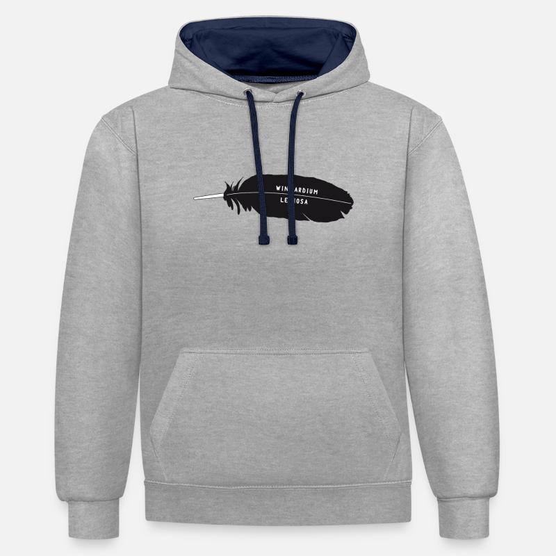 Wingardium Leviosa - Sweat à capuche contrasté - gris chiné/bleu marine