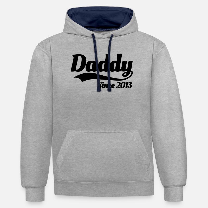 Dandy since 2013 - Sweat à capuche contrasté - gris chiné/bleu marine
