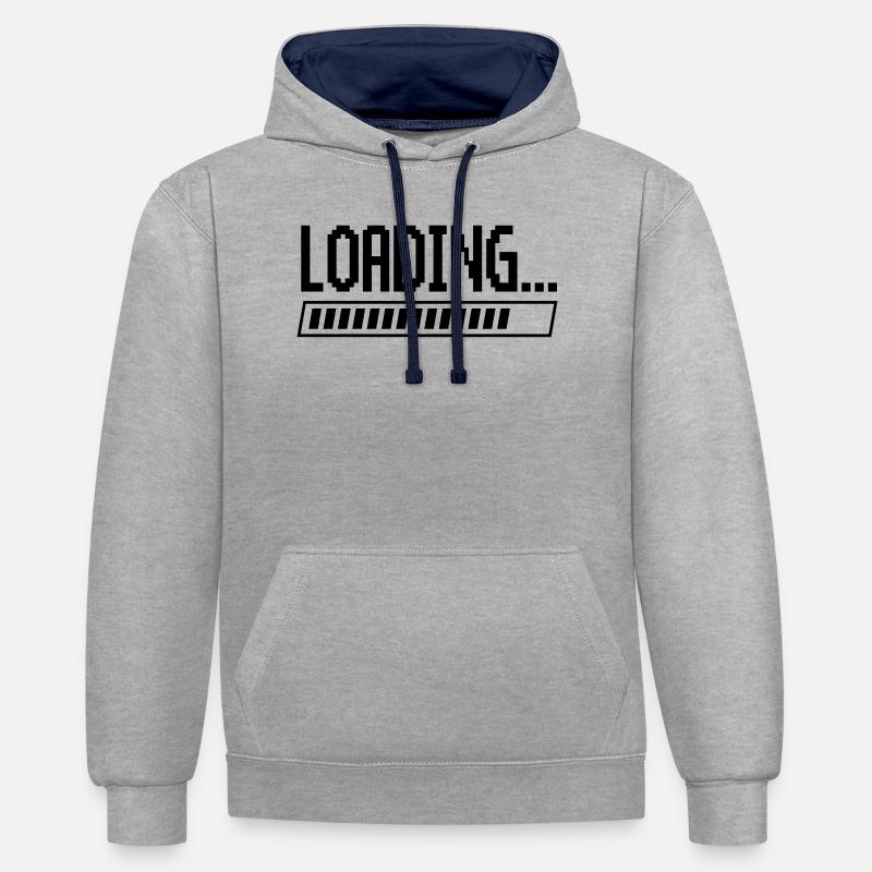 Loading - Contrast hoodie - heather grey/navy