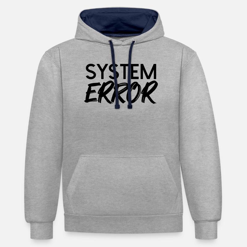 Défaillance du système - Sweat à capuche contrasté - gris chiné/bleu marine