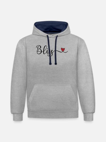 Bliss - Contrast hoodie - heather grey/navy