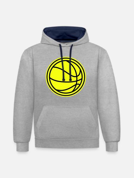Basketball - Contrast hoodie - heather grey/navy