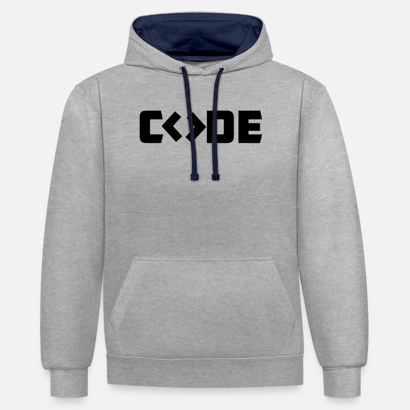 Programmer Code - Contrast hoodie - heather grey/navy
