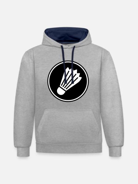 badminton - Contrast hoodie - heather grey/navy