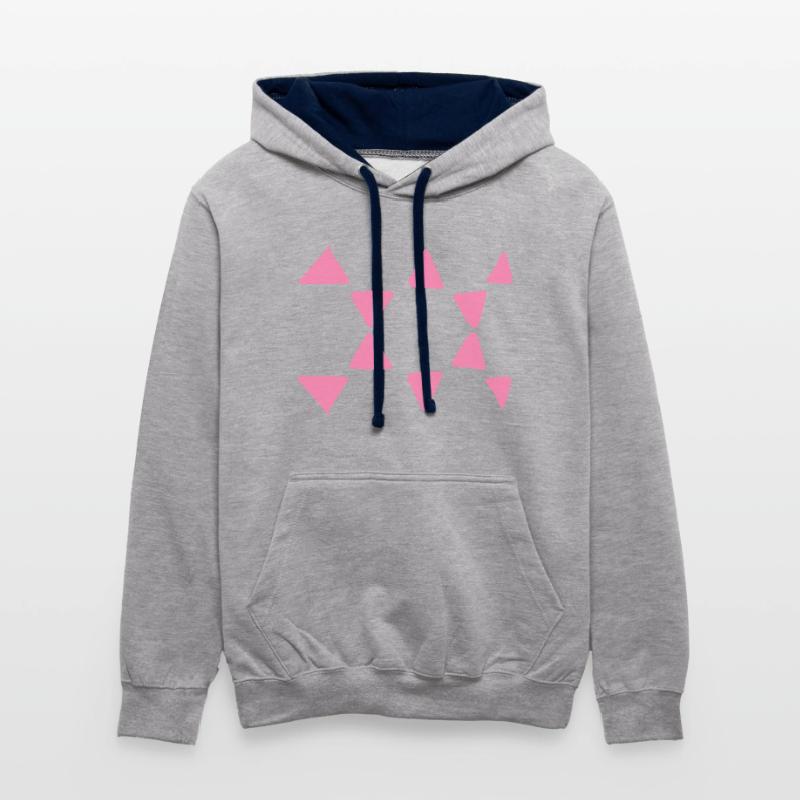 Triangular Pattern Triangular Shapes Contrast hoodie