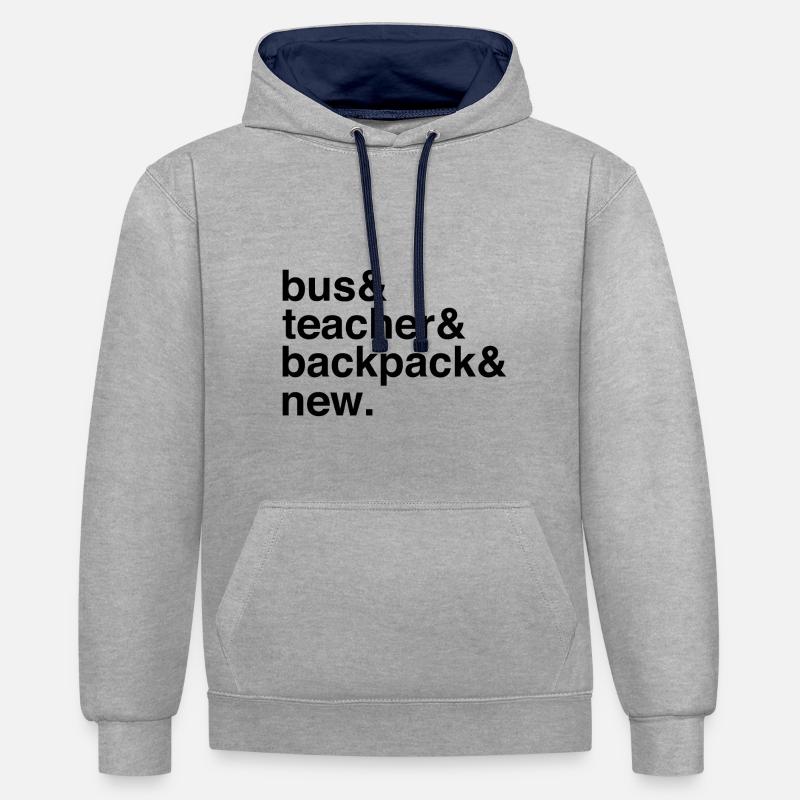 Teacher Life Backpack Academic Journey - Contrast hoodie - heather grey/navy