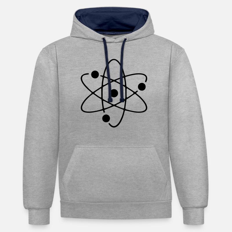 Atom - Contrast hoodie - heather grey/navy